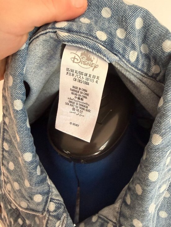 NWT Disney Parks Minnie Mouse Red Sequins, Polka Dot Denim Jacket for Women XL - Picture 7 of 7